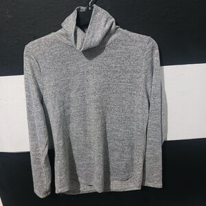 Louise Paris Women Gray Turtleeck Long Sleeve Top